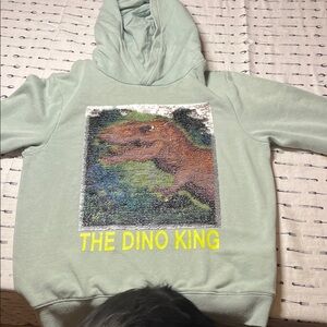 H&M Green Dino King Hoodie